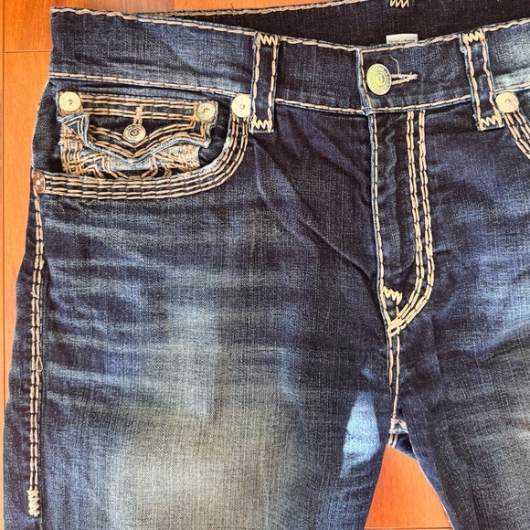 True Religion Men's Ricky Straight Super QT Blue Jeans - Picture 2 of 8